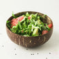 Cuencos de coco para servir platos Ensalada de madera Cuenco de madera reutilizable Utensilios para servir Cuencos de cáscara de coco natural Desayuno Fiesta