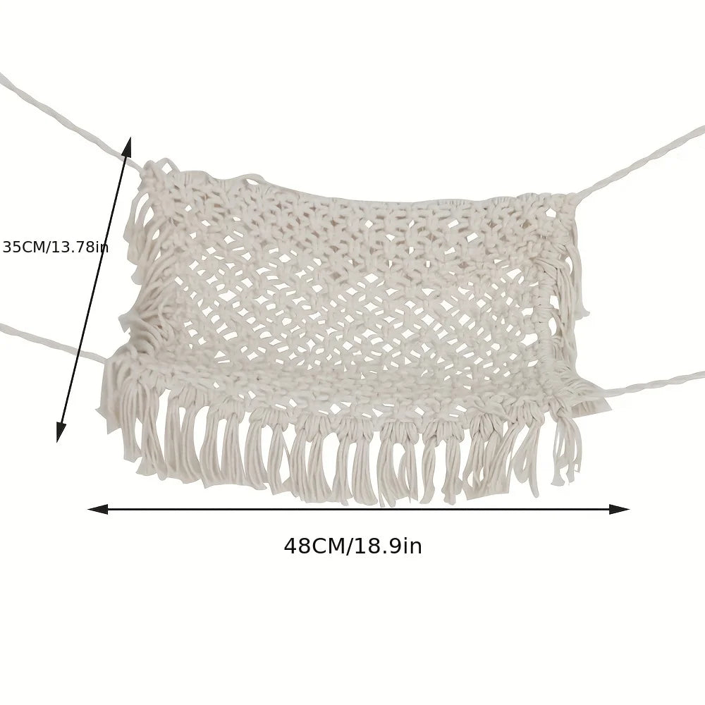 Hamaca tejida a mano Hamaca tejida blanca hecha a mano Perfecta para accesorios de fotografía de recién nacidos Captura recuerdos preciosos Accesorios