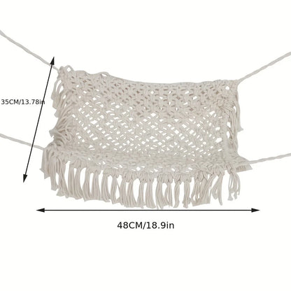 Hamaca tejida a mano Hamaca tejida blanca hecha a mano Perfecta para accesorios de fotografía de recién nacidos Captura recuerdos preciosos Accesorios