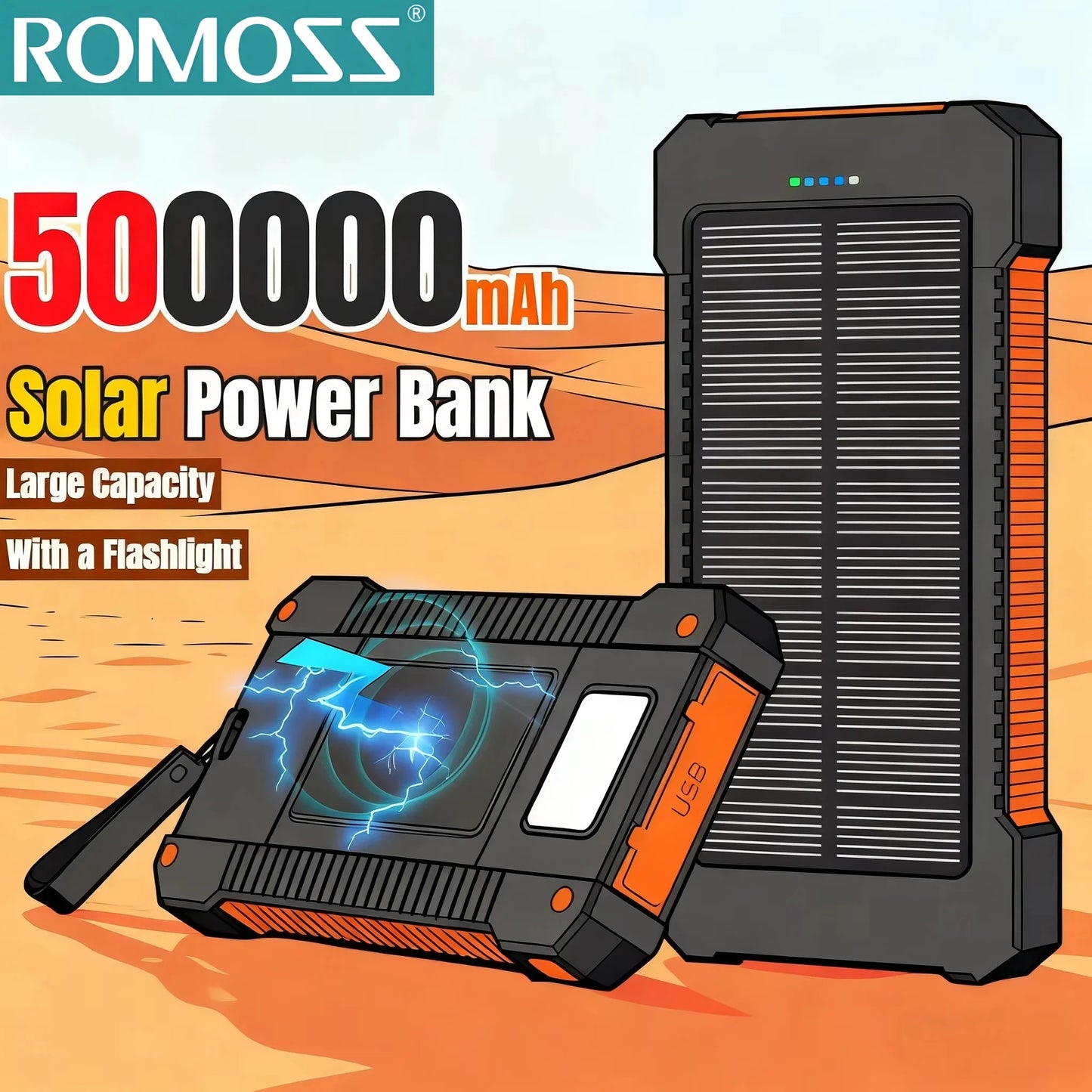 High-Capacity Solar Power Bank