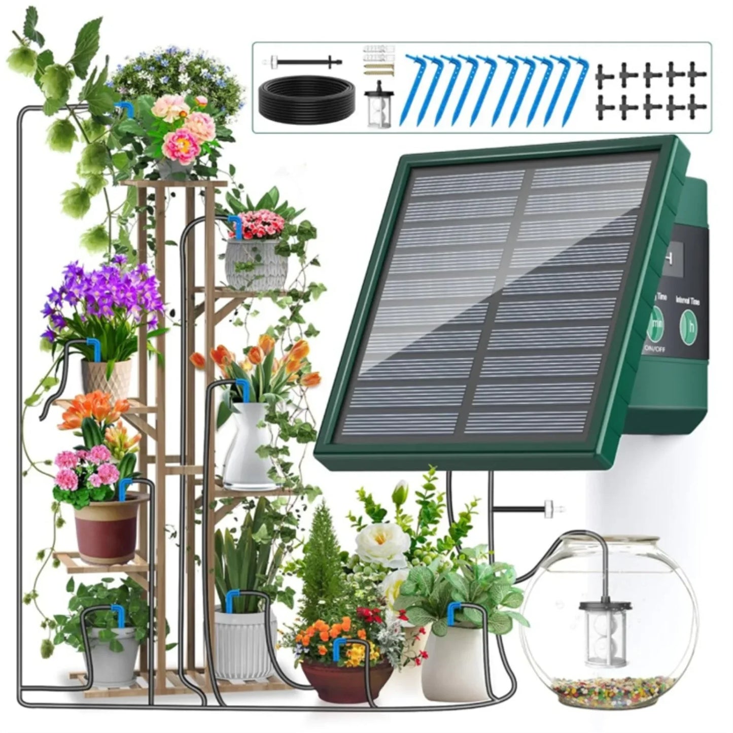 Solar Automatic Drip Irrigation System for Gardens & Balconies