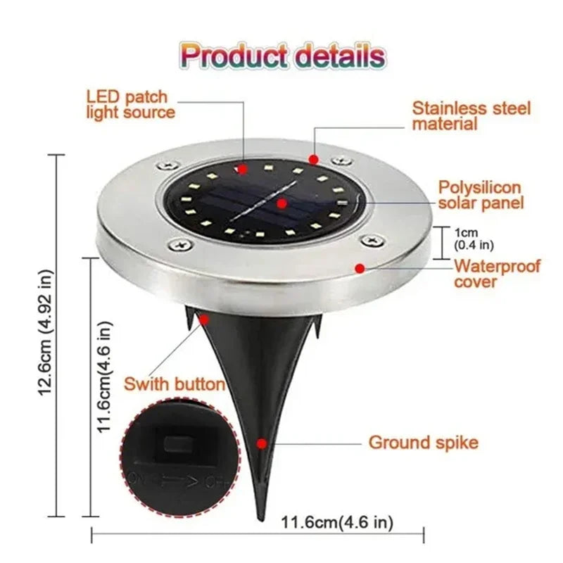 Nilora Solar Ground Lights Pro – LED Garden Pathway Lights