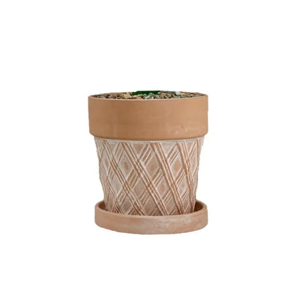 Maceta de cerámica roja, maceta de terracota, macetas de arcilla para cactus y suculentas, macetas de jardín, suministros de jardinería