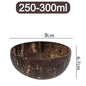 Cuencos de coco natural para servir platos, cuencos de madera reutilizables, cucharas de madera, cuencos de cáscara de coco natural, juego de vajilla de cocina